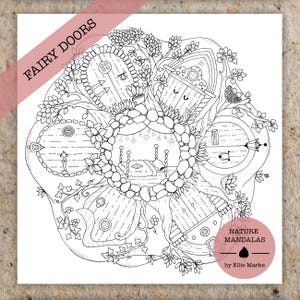 Eingekreist in der Natur — Handgezeichnetes botanisches Malbuch für Erwachsene, printable PDF Instant Download Bild 10