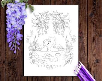 Wisteria Coloring Page