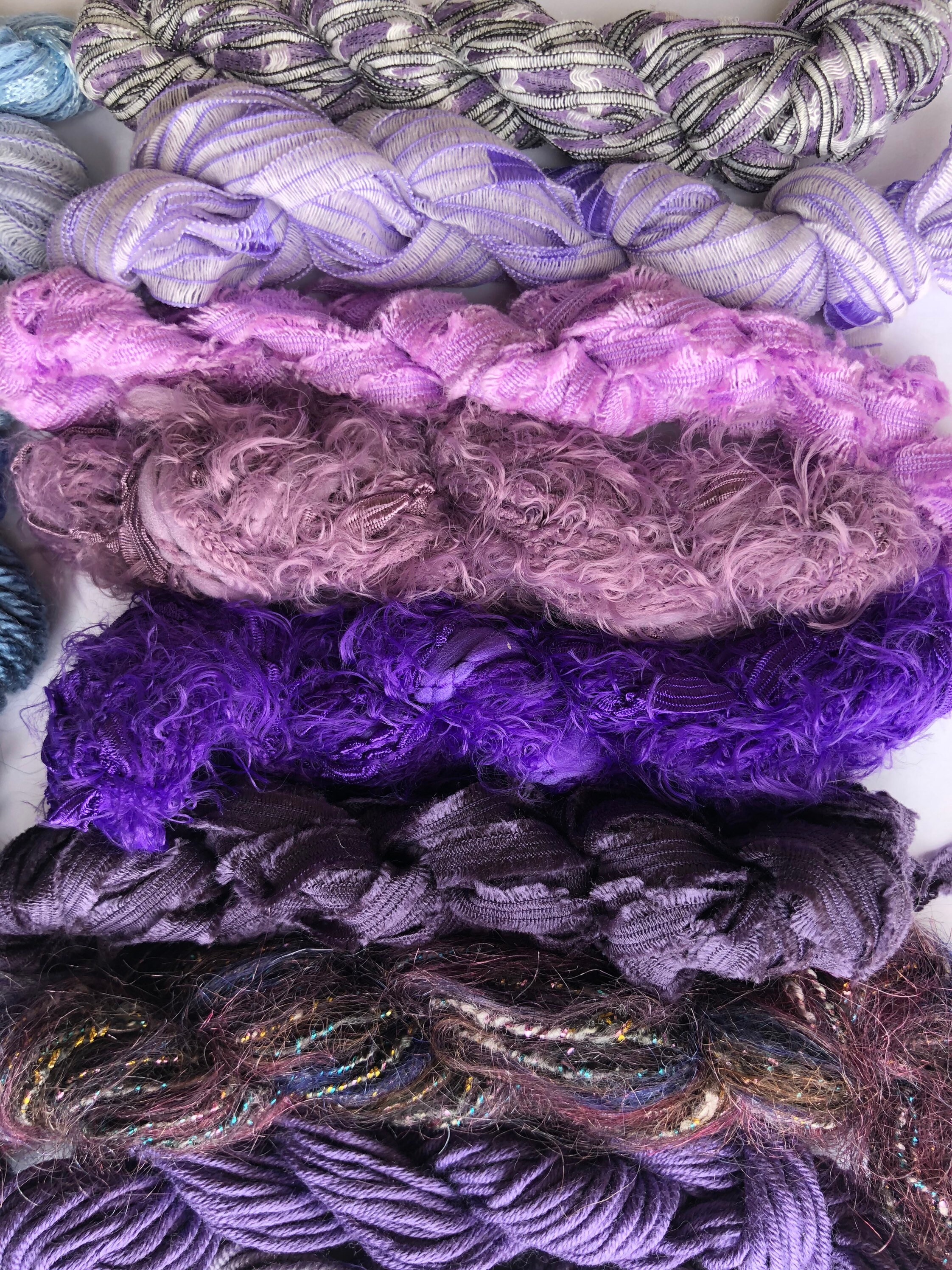 280 yards MEGA Cool Tones yarn bundle fiber pack Etsy