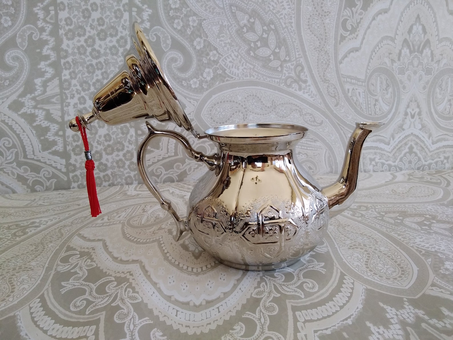 Authentic Large Moroccan Teapot Handmade Serving 1 Liter for Etsy