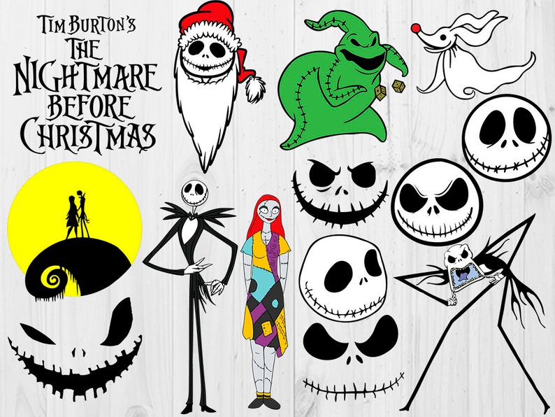 Download Free The Nightmare Before Christmas Bundle Svg The Nightmare Etsy SVG DXF Cut File