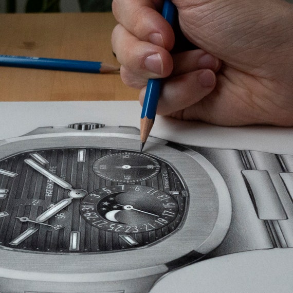 Patek Philippe 5712 1A Tiffany Dial Illustration gicl e Print Etsy