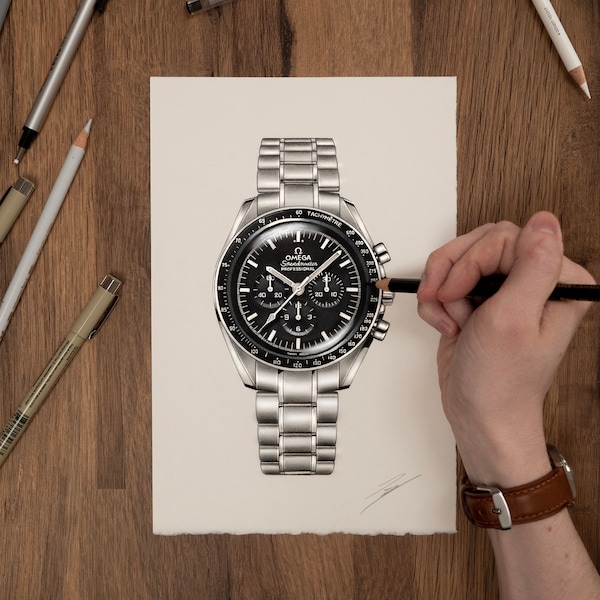 Omega Speedmaster Moonwatch illustration *Giclee Print*