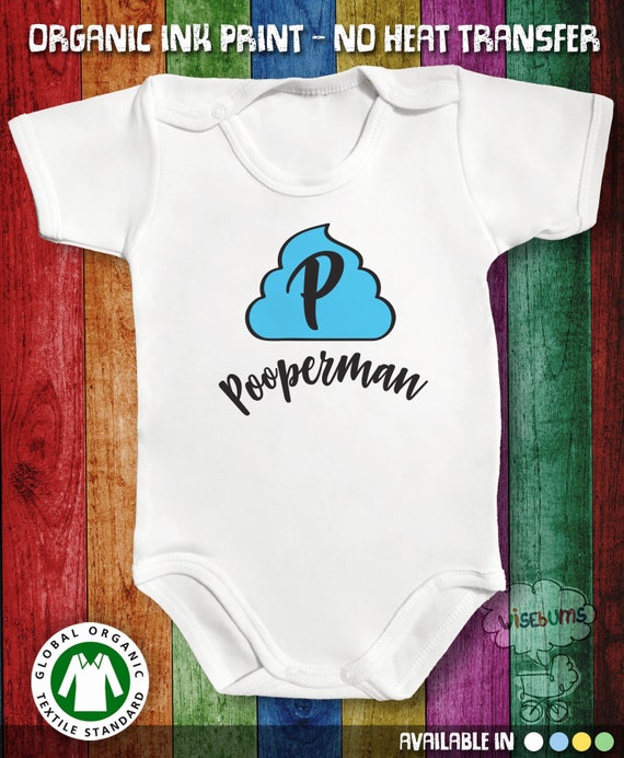 Pooperman Funny Baby Bodysuit Personalized Baby Bodysuit Etsy