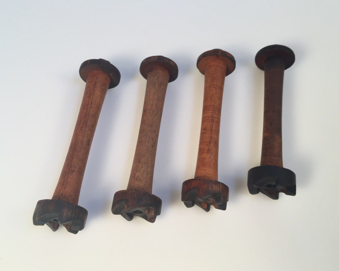 ONE Antique Textile Mill Bobbin Wooden Mill Bobbin Textile Etsy