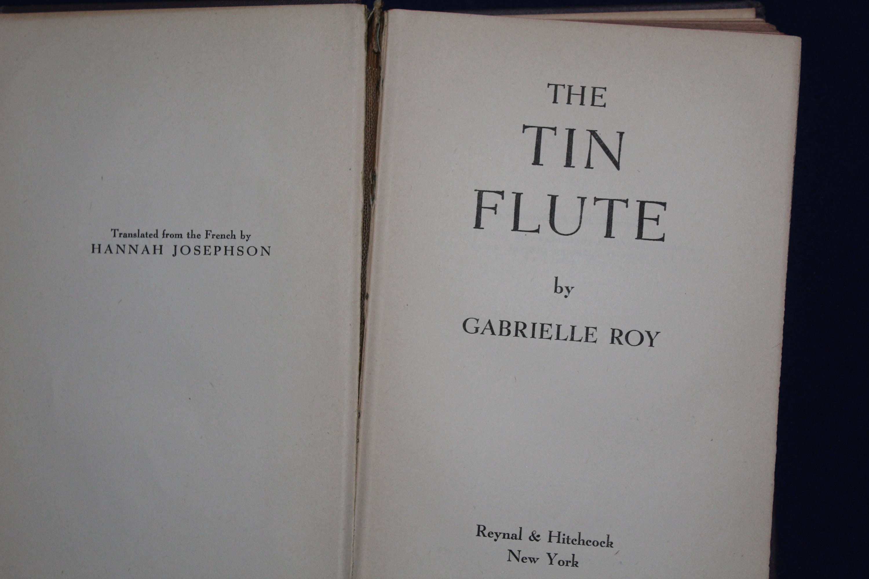 The Tin Flute by Gabrielle Roy Etsy