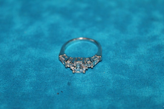 CZ Sterling Silver Statement Ring - image 5