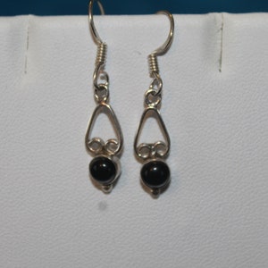 Black Onyx Sterling Silver Earrings