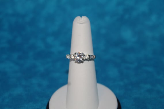 CZ Sterling Silver Statement Ring - image 1