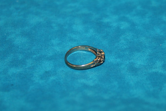 Black Gemstone Heart Sterling Silver Ring - image 7