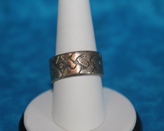 Handsome Sterling Silver Double Line Ring Size 10 1/2 FREE