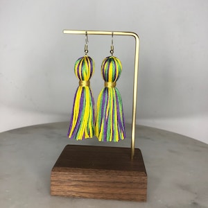 Tassel Earrings-Mardi Gras Mix