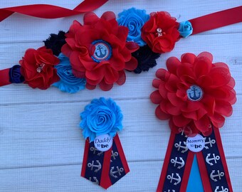 Nautical Maternity Sash Patriotic Belly Bump American Flag Sash