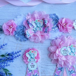 Elephant Baby Shower Sash, Elephant Maternity Sash , Elephant Sash , Elephant Corsage, Elephant Baby Shower Girl , Elephant Sash Belt