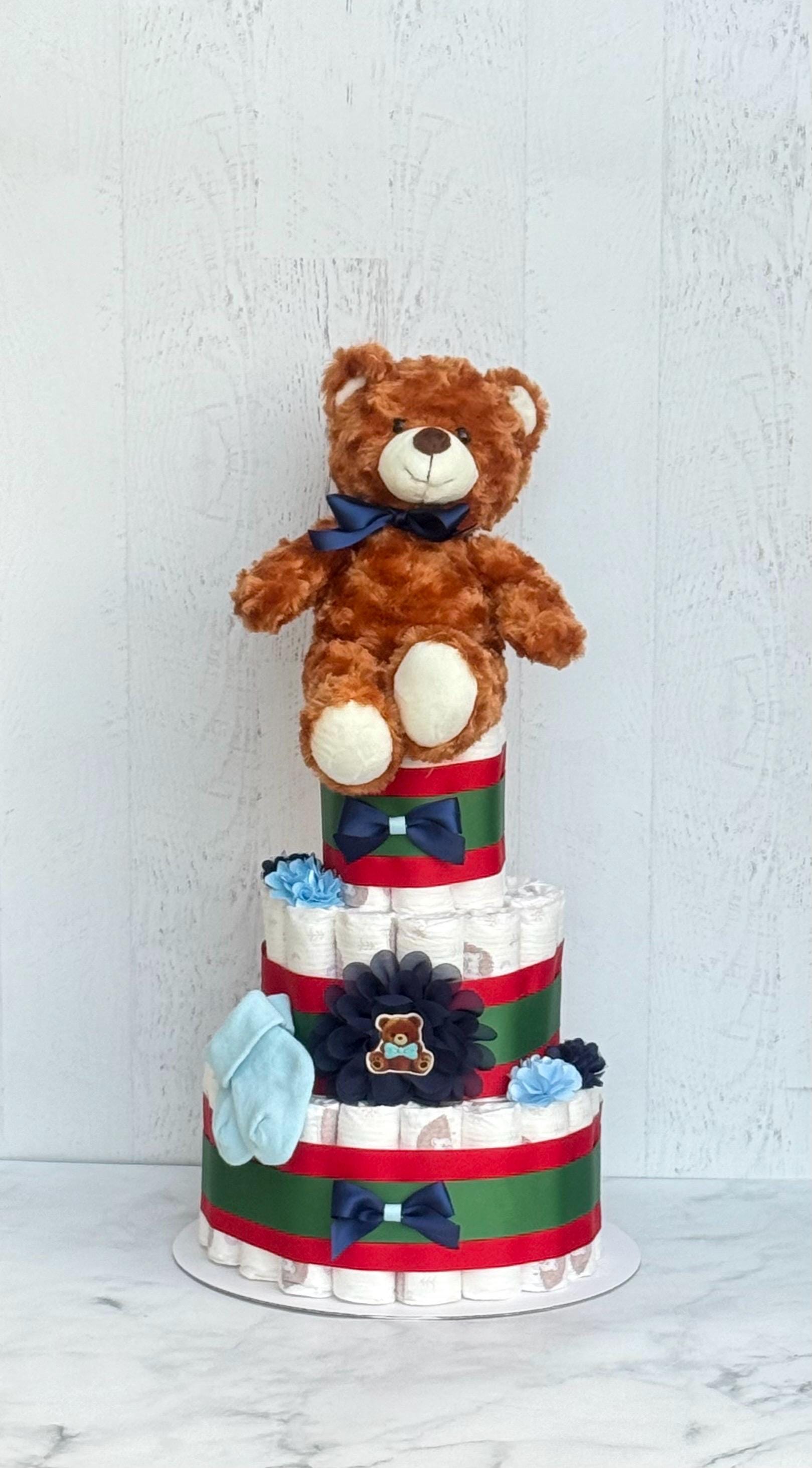 Gender Reveal Mustache Diaper Cake Mustache Little Man Blue And