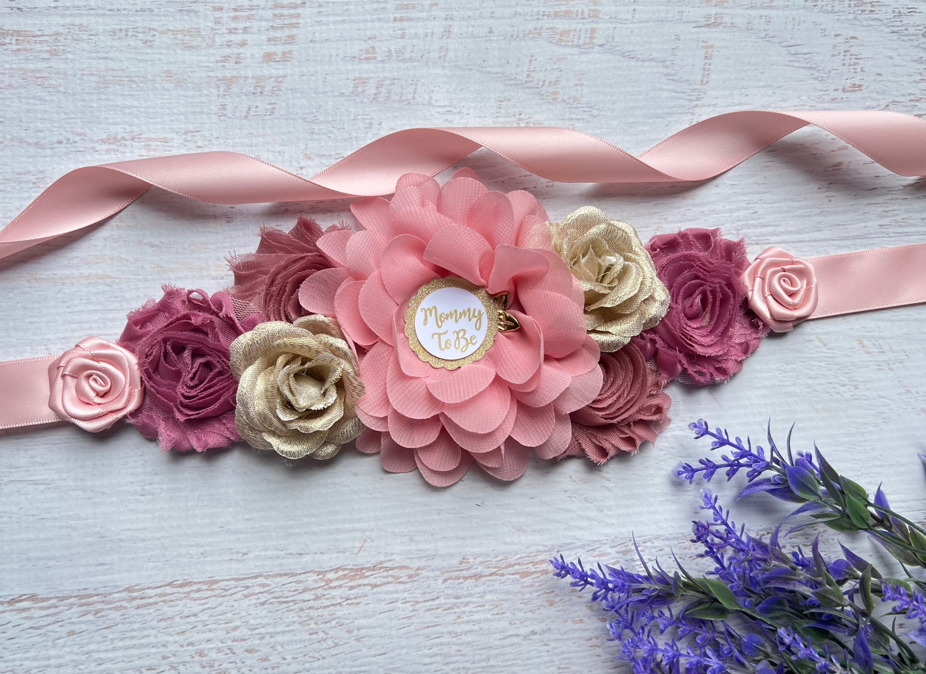 Rose Gold , Blush Pink ,dusty Pink Baby Shower Sash ,blush  display picture 1