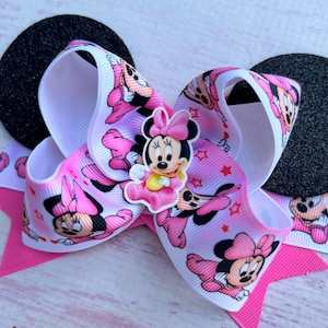 Minnie Mouse Ears Hair Bow, Baby Minnie Ears , Minnie Mouse Hair Bow, Mouse Ears hair clip, Baby Minnie Hair Bow