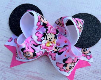 Baby Minnie Mouse Ears Hair Bow, Hair Accessory