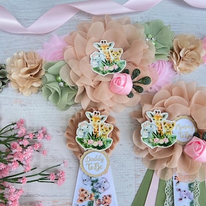 Safari Baby Shower Sash Safari Maternity Belt Safari Baby Shower Girl Mommy Sash Jungle Baby Shower Safari Maternity Sash Baby Bump sash