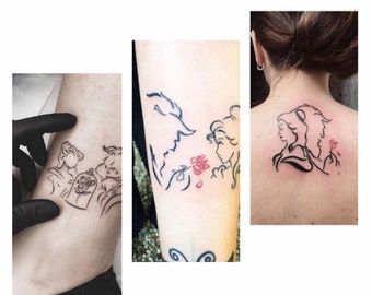 Beauty Beast Tattoo Etsy