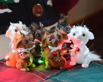 Artdoll | Poseable Artdoll | Artdoll Animal | Mini Artdoll | BJD | Polymer Clay | Doll | Cute | Holiday | Winter | Reindeer | Christmas  |