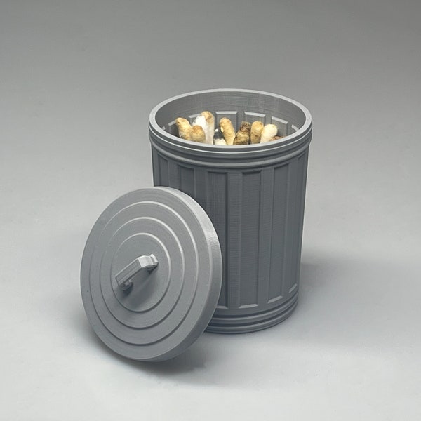 Qtip Holder and Trash Can With Lid / Qtip Holder With Lid / Q tip holder / Cotton Swab Holder / Trashcan / Q-Tip Holder / Q tip jar Dumpster