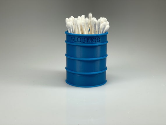 Blue Oil Drum Q Tip Holder Organizer Organization For Q Tip Etsy