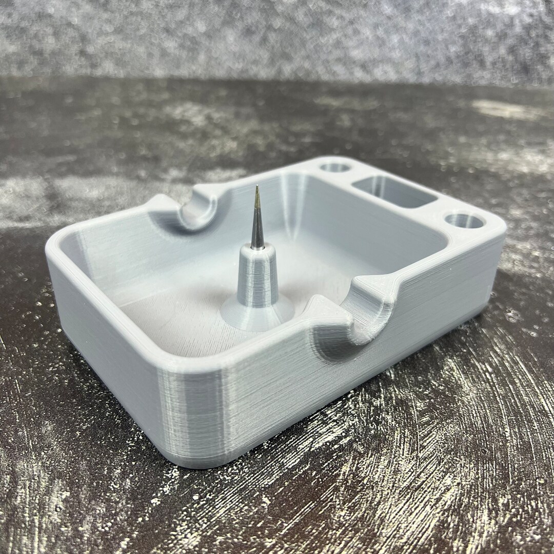 Poker Ashtray With Metaltipped Poker / Ashtray With Metal Poker / Bowl