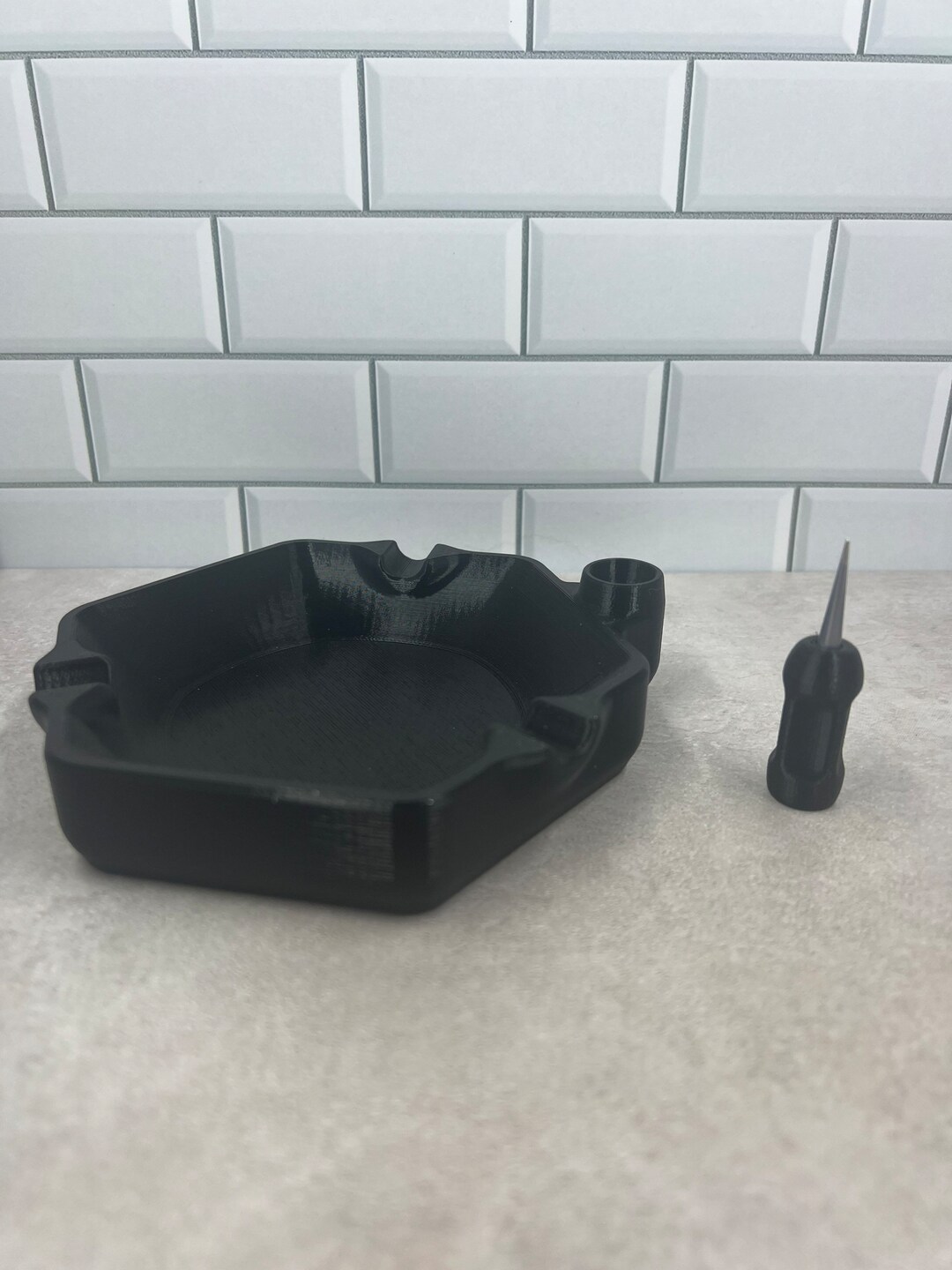 Ashtray With Metaltipped Poker Tool / Poker Ashtray / Bowl Etsy