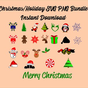 Christmas/Holiday SVG, PNG entire collection, 20 images total