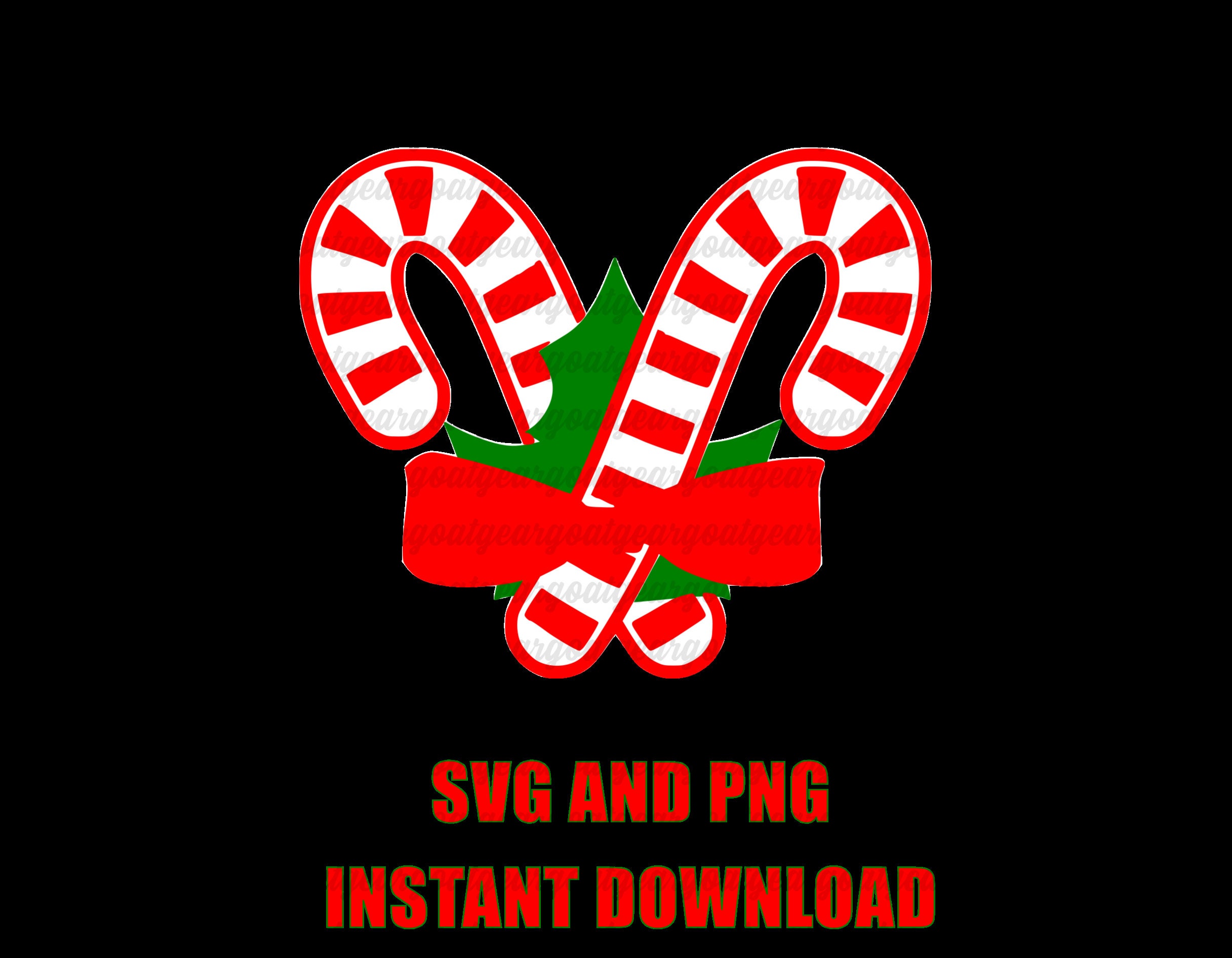 Christmas Candy Cane SVG and PNG for Cricut - Etsy