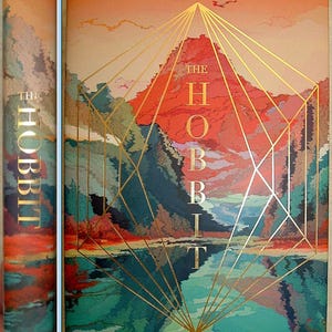 The LORD Of The RINGS Trilogy and The Hobbit 4 Volume Set by JRR Tolkien with New Custom Dust Jackets image 2