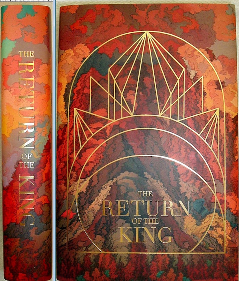The LORD Of The RINGS Trilogy and The Hobbit 4 Volume Set by JRR Tolkien with New Custom Dust Jackets image 4