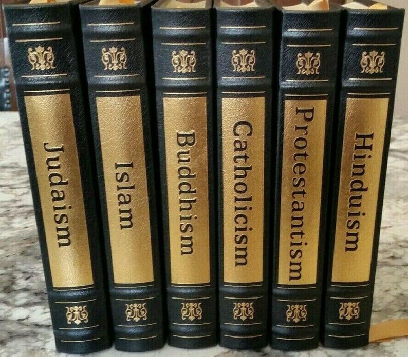 The WORLD'S GREAT RELIGIONS 6 Volume Set by Easton Press Full Leather As New 1994 image 1