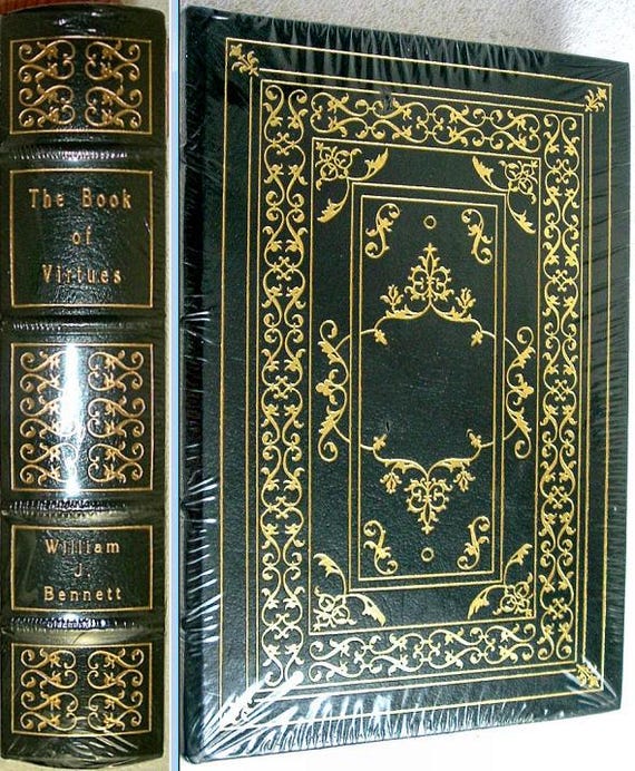 The Book of Virtues by William Bennett Easton Press as New 1993 - Etsy