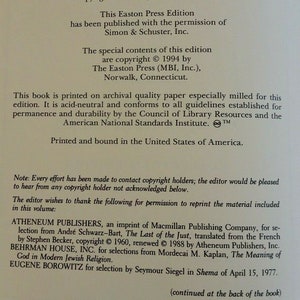 May include: A printed page from a book, featuring copyright information and acknowledgments. The text includes details about the publisher, edition, and printing specifications. The page is from a book printed in the United States.
