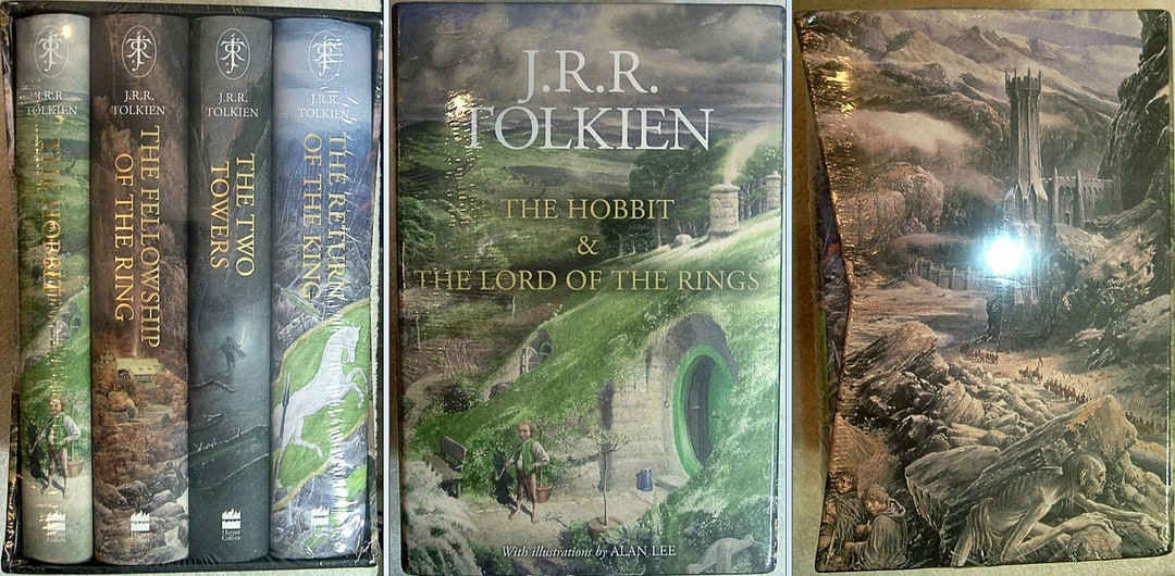 The HOBBIT & the LORD of the Rings by JRR Tolkien 4 Vol Set Illus by Alan  Lee New Hardcovers 