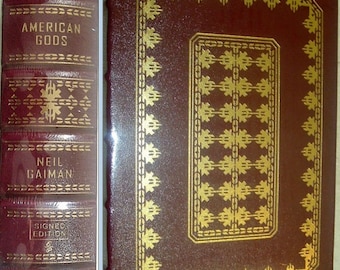 AMERICAN GODS by Neil Gaiman Easton Press Signed Brand New Sealed