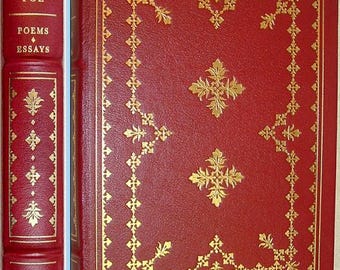 EDGAR ALLAN POE Poems & Essays The Franklin Library Leather Brand New In Box 1977