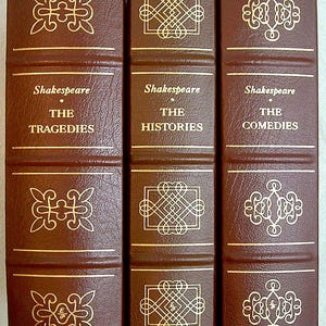 SHAKESPEARE 3 Volume Set Easton Press The Histories + The Comedies + The Tragedies As New