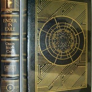 ENDER IN EXILE by Orson Scott Card Easton Press Leather Signed Brand New 2022 image 2