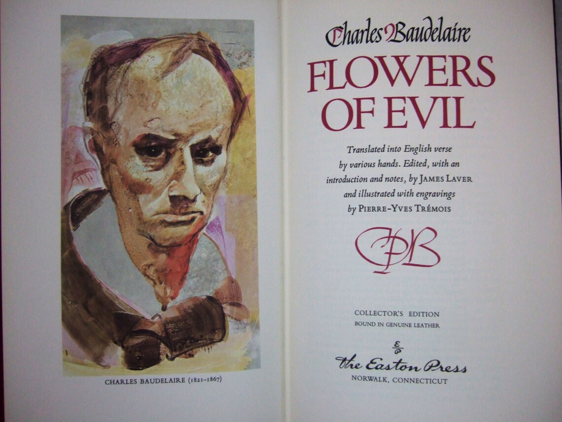 THE FLOWERS of EVIL by Charles Baudelaire Easton Press Leather Etsy
