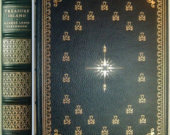 TREASURE ISLAND by Robert Louis Stevenson Franklin Library Leather NC Wyeth 1975