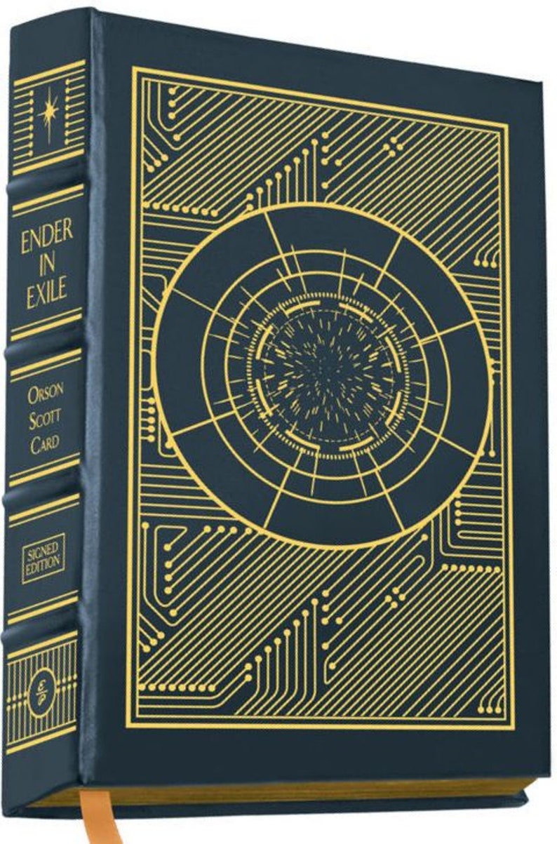 ENDER IN EXILE by Orson Scott Card Easton Press Leather Signed Brand New 2022 image 1