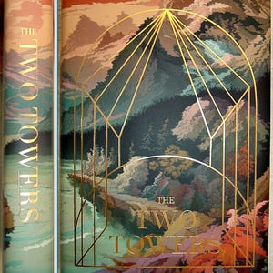 The LORD Of The RINGS Trilogy and The Hobbit 4 Volume Set by JRR Tolkien with New Custom Dust Jackets image 3