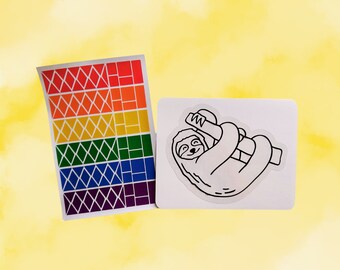 Faultier Suncatcher Kit - Bastelset für Kinder - Kinderpartybevorzugung - Kunstprojekt - Basteln für Erwachsene - Wild One Favor