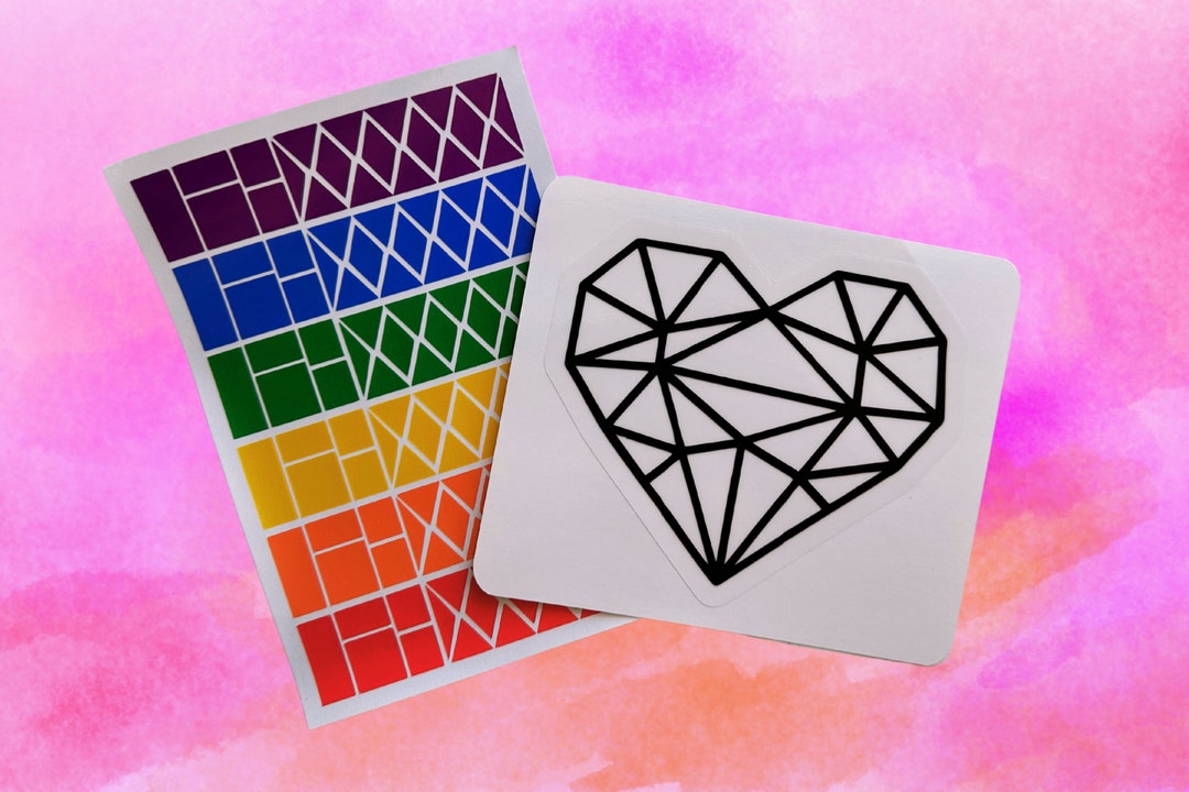 Heart Suncatcher Kit Heart Craft Stained Glass Gift for Etsy