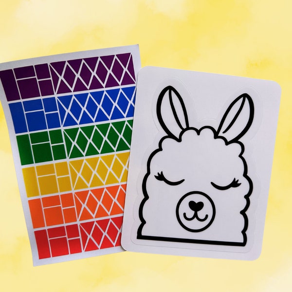 Llama Suncatcher Kit - Kids Craft Kit - Stained Glass Llama - DIY Art Project - Gifts for Kids - Birthday Party Favors