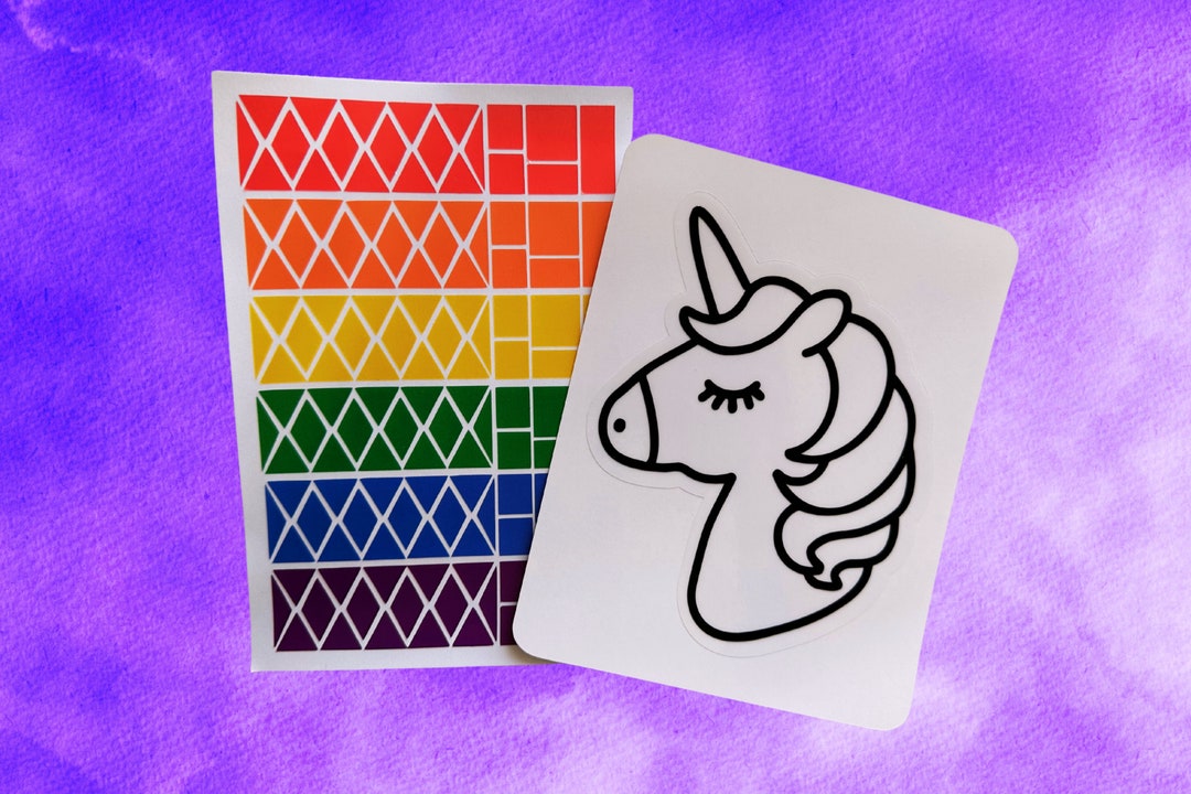 Unicorn Suncatcher Kit Art Project Stained Glass Unicorn Goody Bag