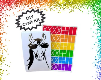 Horse Art Project for Kids - Fun Horse Lover Craft - Kentucky Derby Party Favor - Mess-Free Arts and Crafts - Equestrian Gift Idea